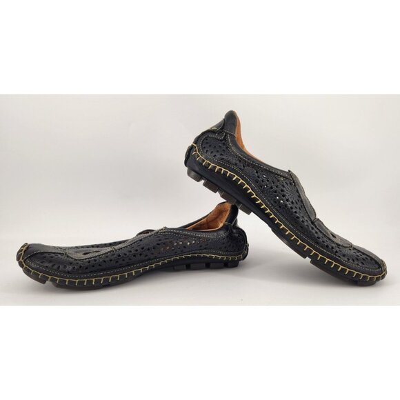 NEW Pikolinos Black Leather Slip-On Moccasin Shoes Women's Size 7 M Spain Made - Picture 9 of 13